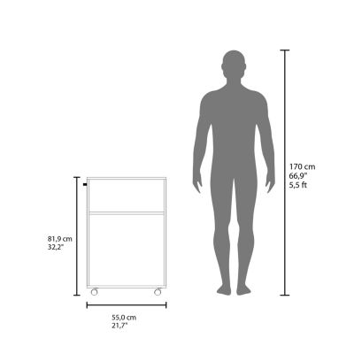 Concho Rolling Storage Cart, Versatile Compact Design for Easy Bathroom and Home Organization