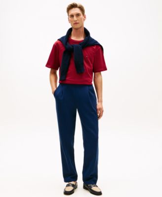 Men's Large Back Flag Graphic with Embroidery T-Shirt