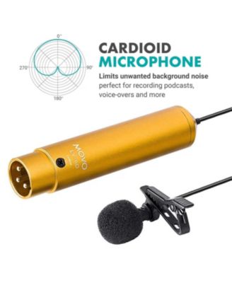 LV-6 Pro Grade Omnidirectional and Cardioid XLR Lavalier Condenser Microphone Set (48V Phantom Powered)