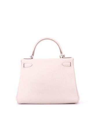 Kelly 28 Handbag Light Togo with Palladium Hardware