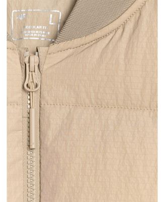 Men's down jacket with synthetic filling - beige