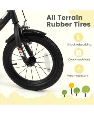 Kids Training Bike with Adjustable Seat Dual Brake System and Rubber Tires