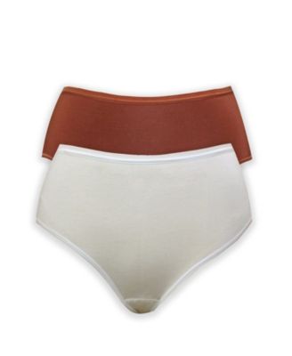 Women's Cozy Brief PP5032 Cotton Like Fabric Full Coverage (2 pack)
