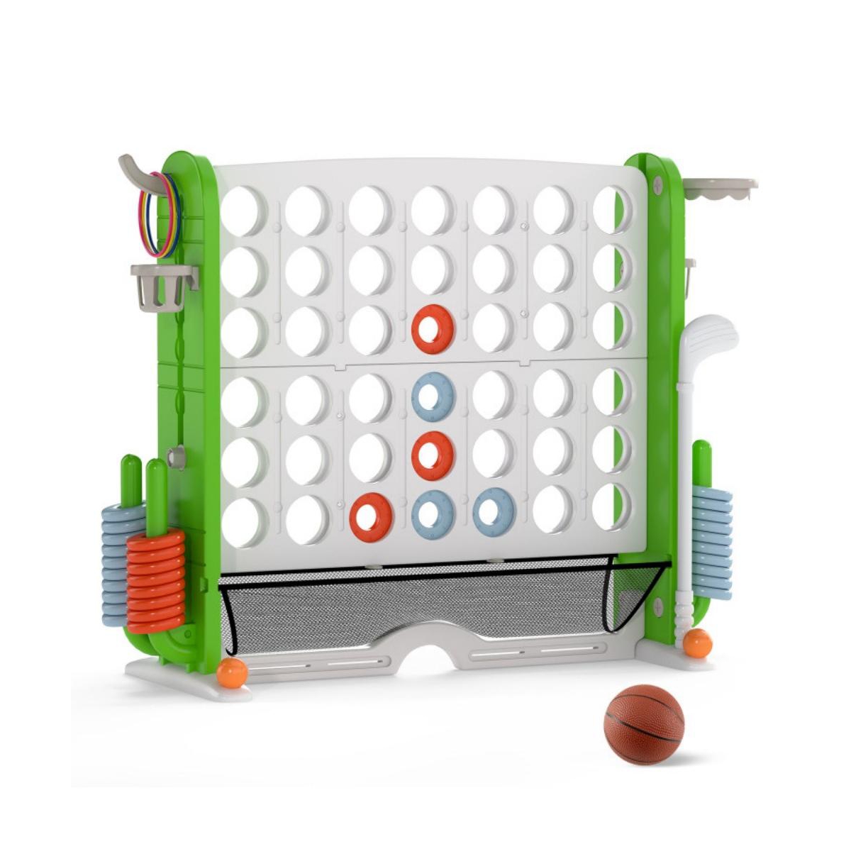 Hongge Giant Four Game Activity Set with Adjustable Height and Outdoor Family Play Features