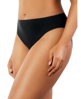 Women's Bonded French Cut PP5031 Body Smoothing Panties with No Visible Panty Lines (3 pack) - Black/Porcelain/Red