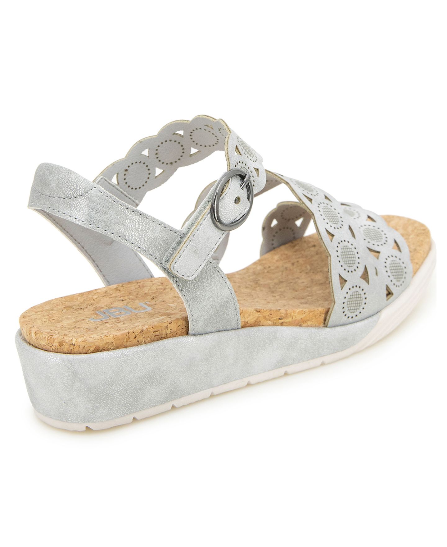 Женские сандалии JBU Winona Casual Wedge, цвет: Серебряный — фото 3