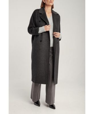 Women's Cashmere Double Breasted Long Coat