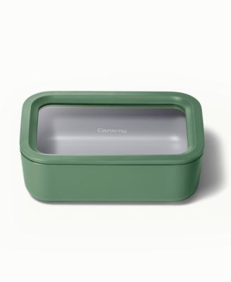 6.6 Cup Glass Food Container Rectangular Shape with Lid