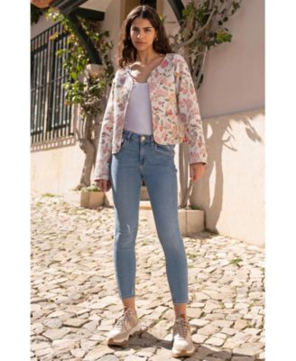 Women's Floral Reversible Cotton Quilted Jacket