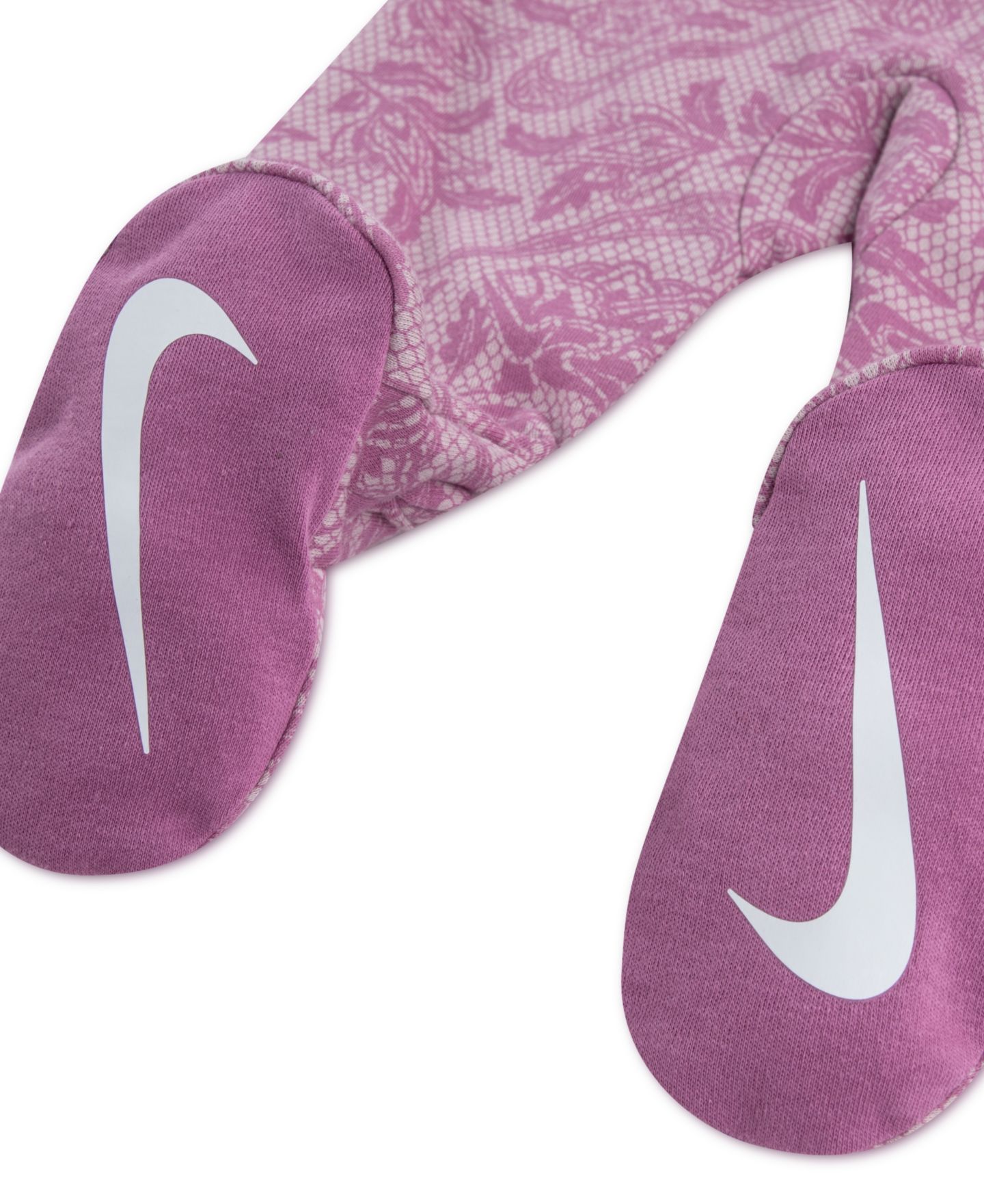 Детский комбинезон с ножками Nike с круглым вырезом, для девочки, цвет: Светлый пурпурный — фото 3