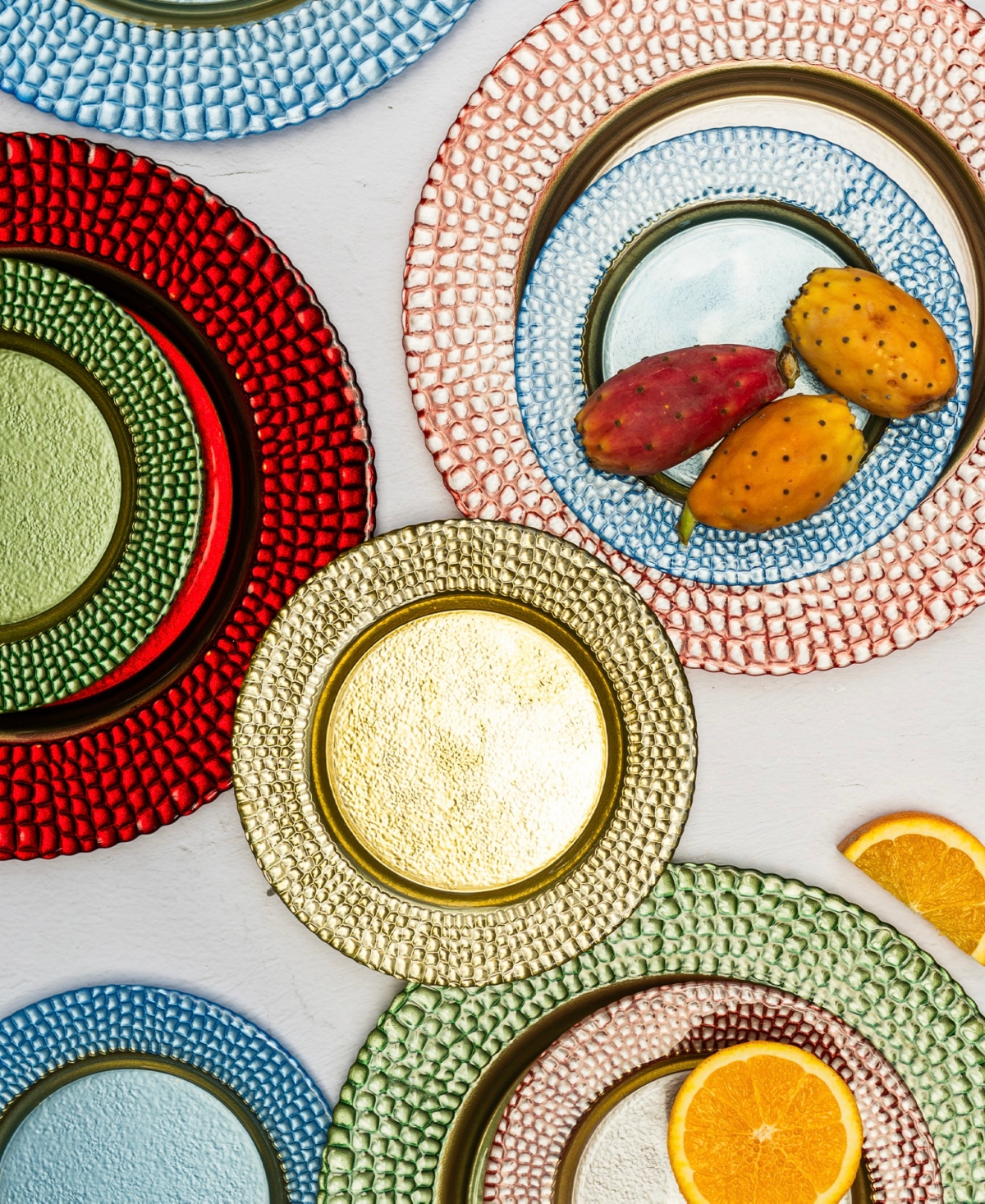 Vietri Pelli Glass Charger Plate