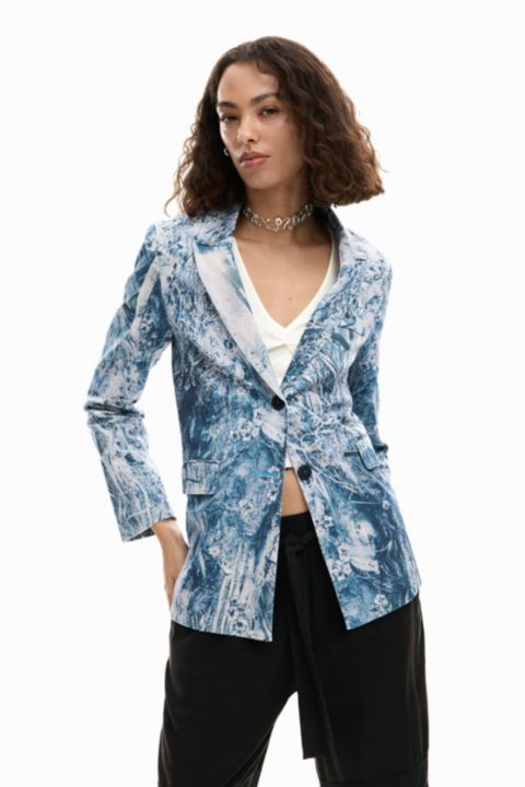 Женский пиджак Desigual Blazer photography, цвет: Серый