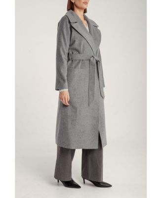 Women's Pure Cashmere Wrap Belted Midi Coat
