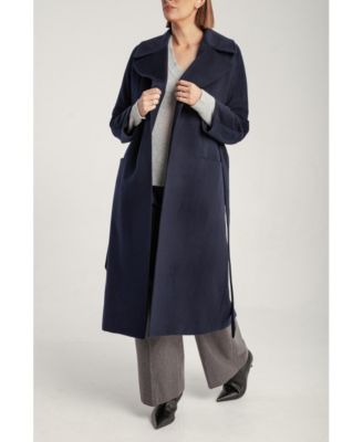 Women's Pure Cashmere Wrap Belted Midi Coat