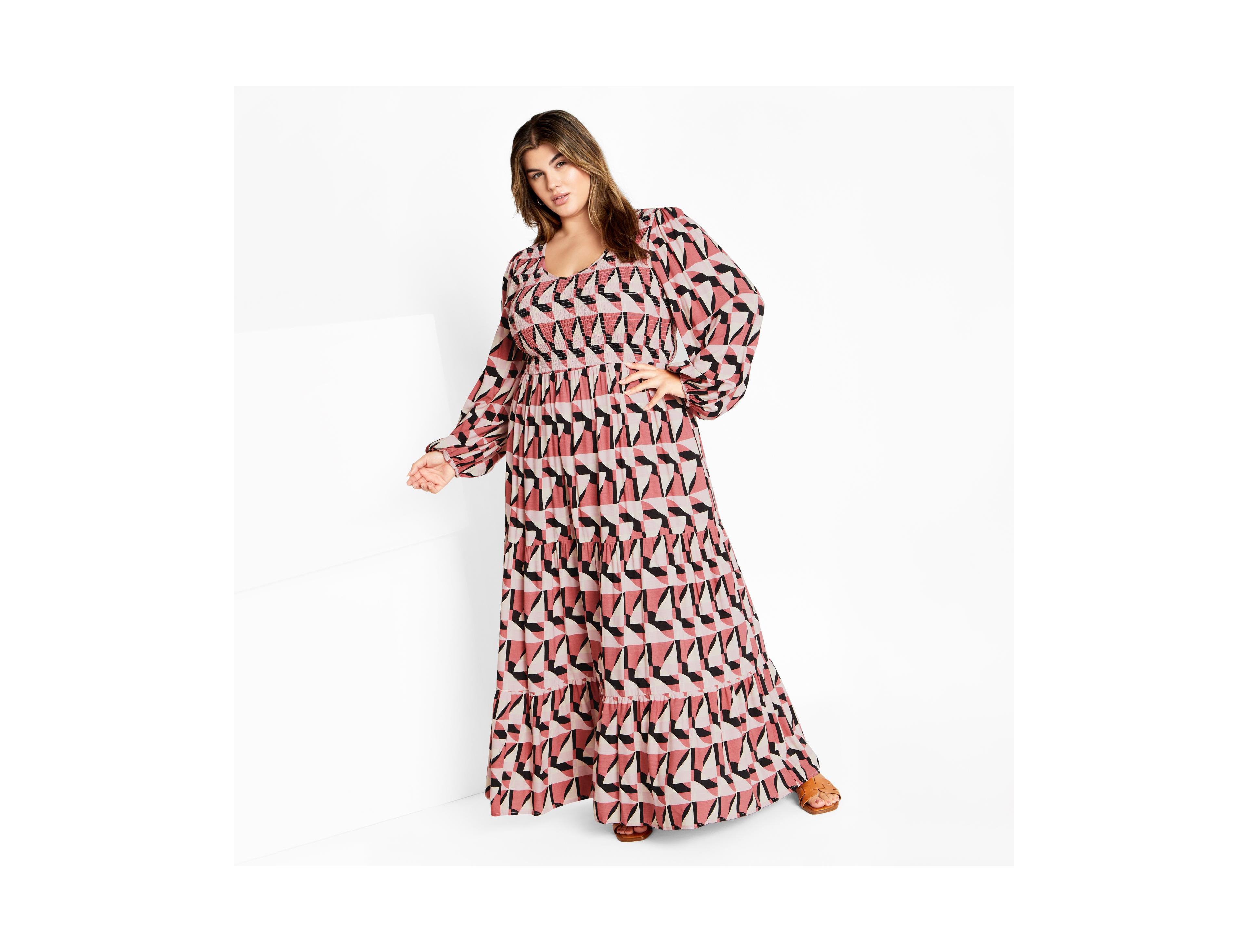 City Chic Plus Jayden Print Maxi Dress