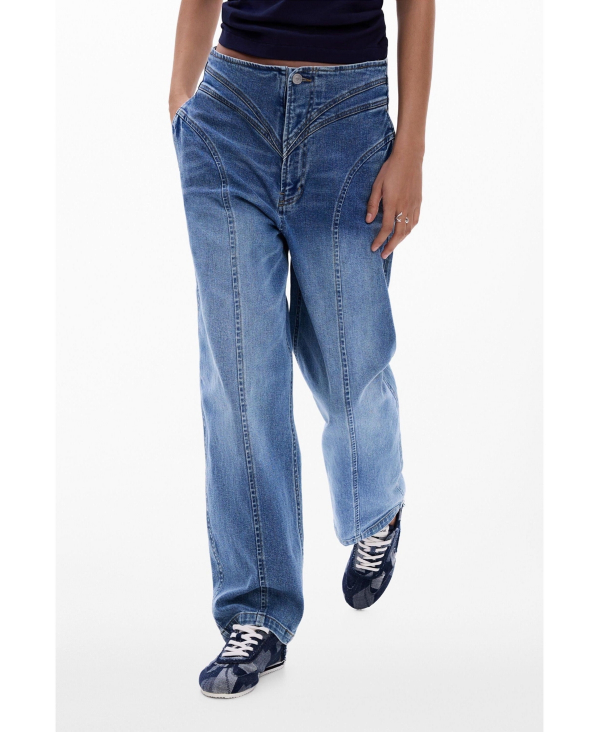 Desigual Women's Balloon jeans with seams