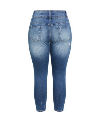 Women's Patched Apple Skinny Jean