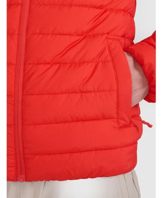 Men's down jacket with synthetic filling - red