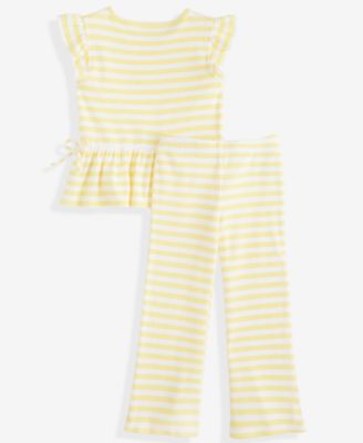 Girls' 12M-5T Striped Top and Pants, 2-Piece Set