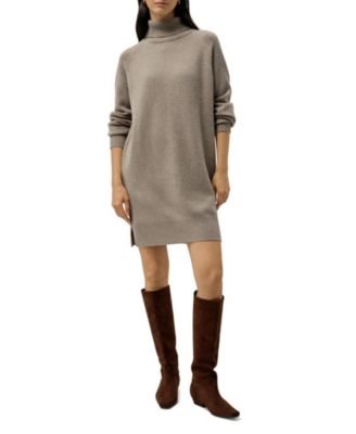 Women's Wool-Cashmere Turtleneck Sweater Dress
