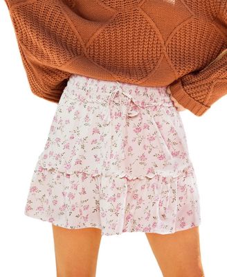 Cupshe Womens Dainty Bouquet Floral Mini Skirt - White 45$