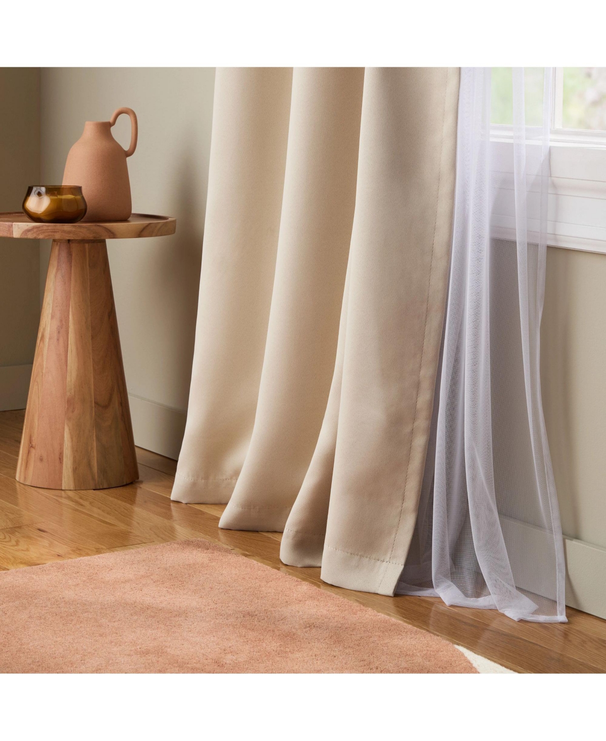 Town & Country Luxe Oslo Double Layer Indoor Curtains, Room Darkening and Sheer, Grommet Top, Energy Efficient