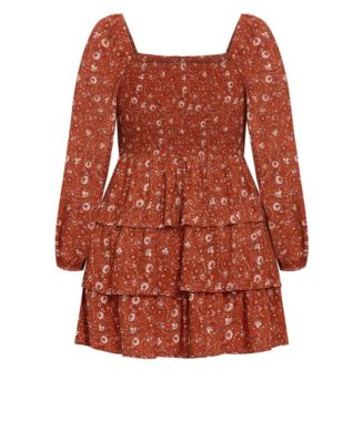 Women's Dahlia Print Mini Dress