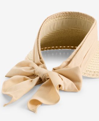 I.N.C. International Concept Tie Back Straw Visor