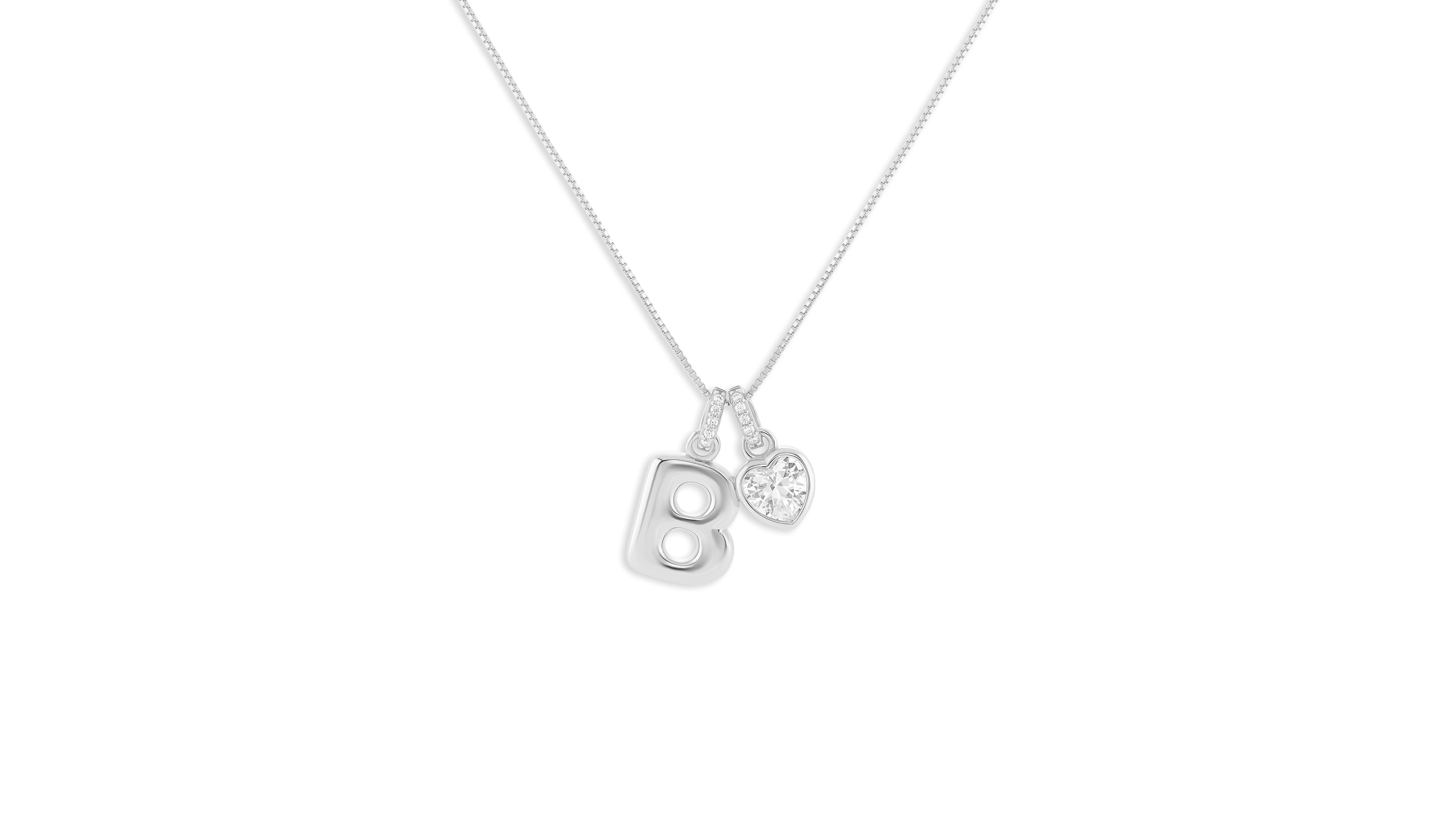 Holiday Lane Sterling Sliver Letter Initial Charm Necklace, Macy's Exclusive