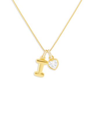 Sterling Silver Initial Charm Necklace in Holiday Ornament, Macy's Exclusive