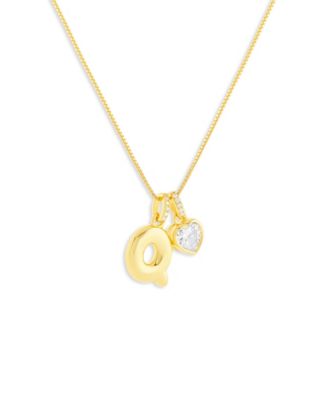 Sterling Silver Initial Charm Necklace in Holiday Ornament, Macy's Exclusive