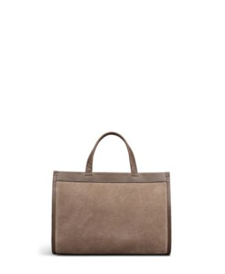 Alba Place Suede Small Zip Top Small Grab Bag