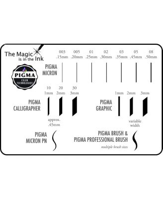 Pigma Micron Blister Card Ink Pen Set