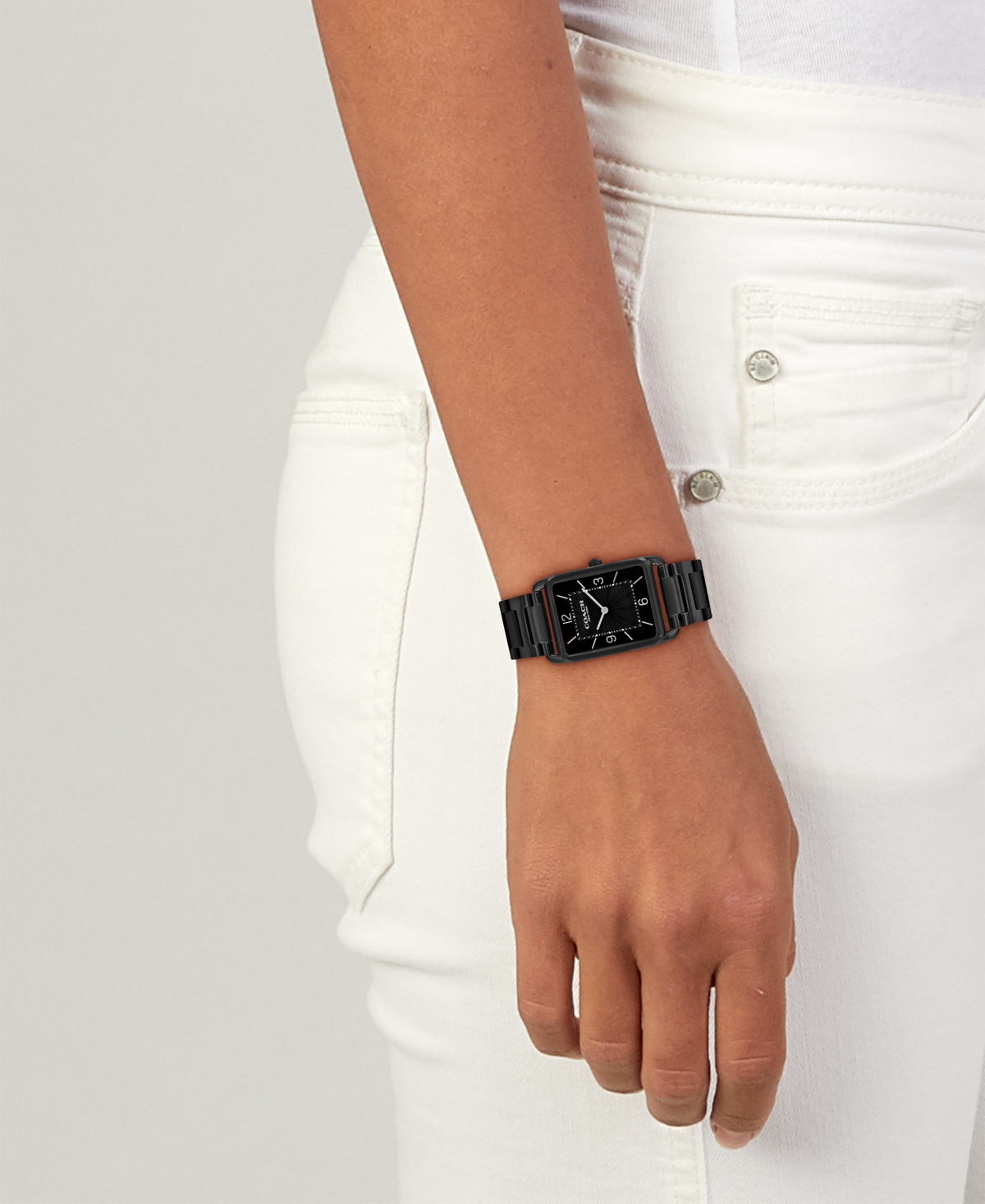 Coach Unisex Elliot Ionic Plated Black Stainless Steel Bracelet Watch, 32x26mm