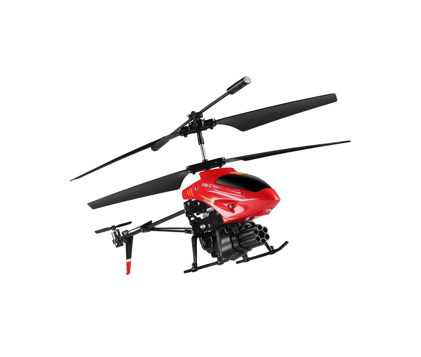 Детская игрушка Bruce & Shark V398-c 6-Axis Gyro Auto Hover Crash-Proof Remote-Control Helicopter, цвет: Красный — фото 3