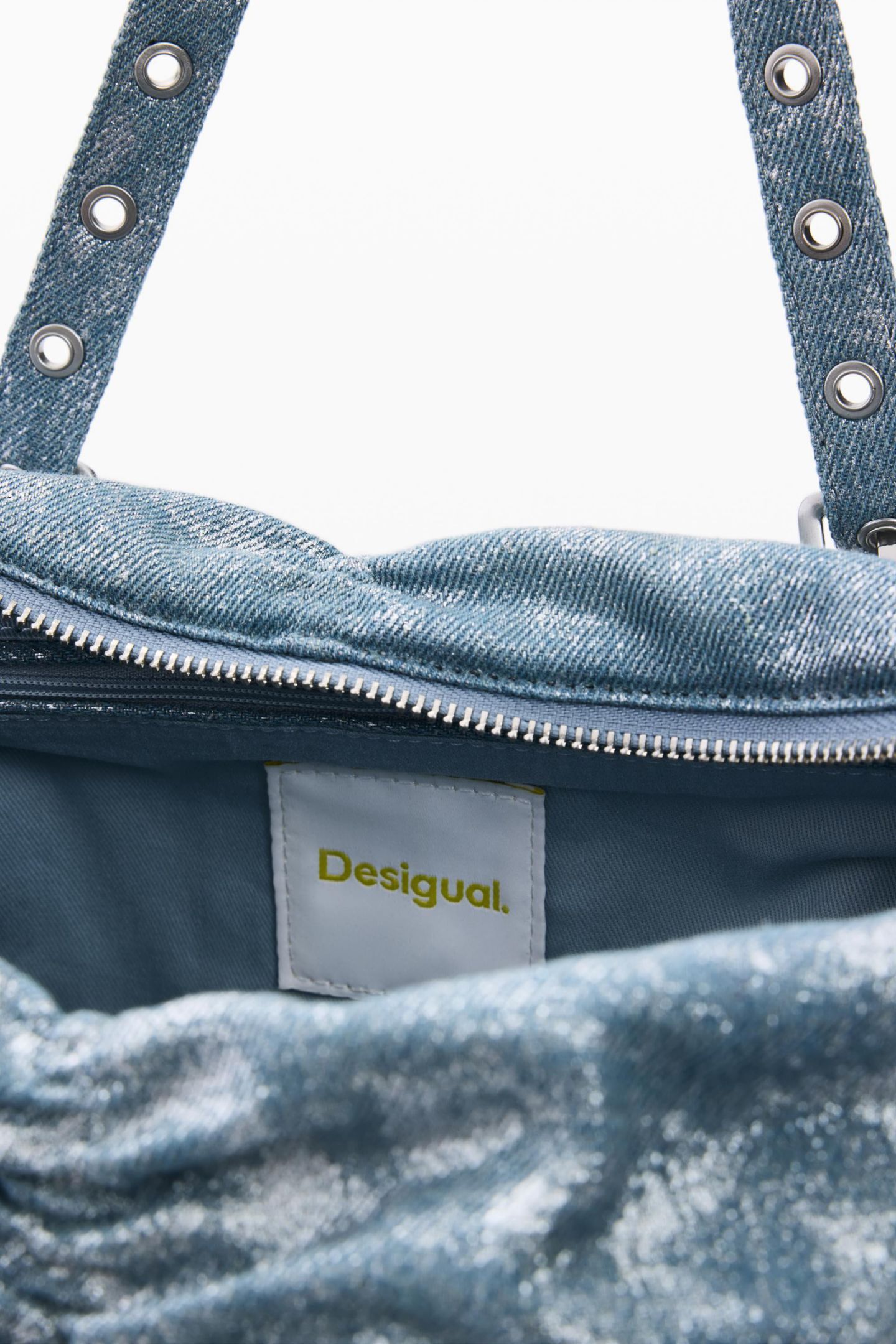 Женская сумка Desigual Ruched denim, цвет: Синий — фото 3