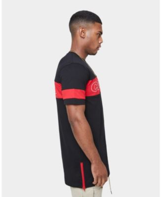 Men's Carre Panneau Short Sleeve T-Shirt Black/Red