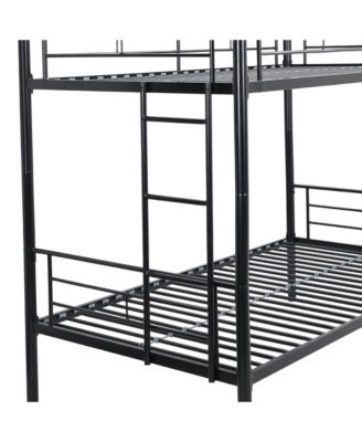 78.00"L Metal Bunk Bed Twin Over Twin