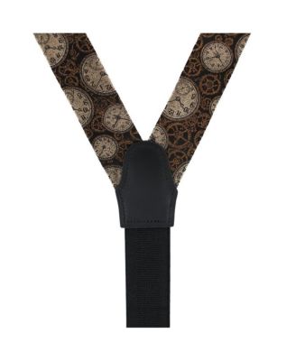 Men's Horologe Novelty Silk Formal End Suspenders