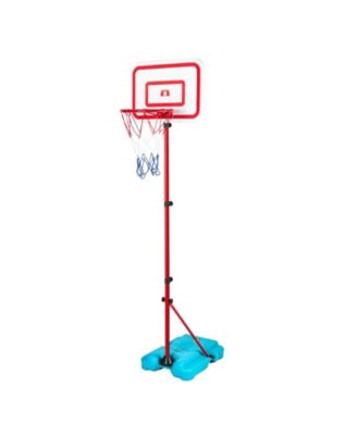 Kids Adjustable Basketball Hoop Set with Height Adjustment and Indoor Outdoor Play Accessories