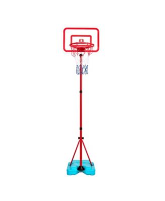 Kids Adjustable Basketball Hoop Set with Height Adjustment and Indoor Outdoor Play Accessories