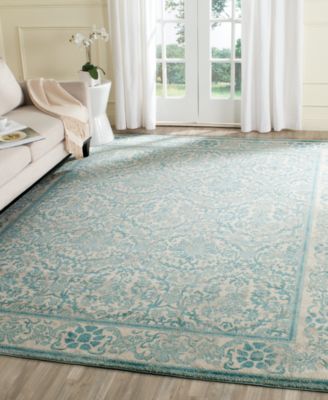 Evoke EVK242C Ivory/Light Blue 8' x 10' Area Rug