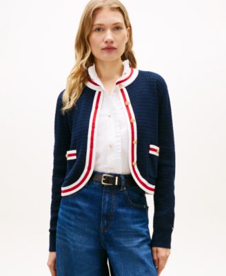 Women's Crew Neck Cardigan Sweater