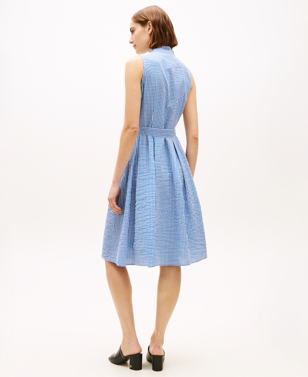 Tommy Hilfiger Women's Sleeveless Collared Frill Dress