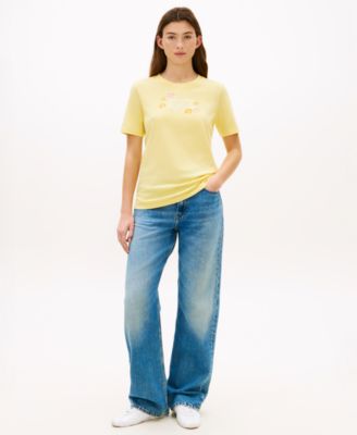 Women's Floral Graphic Crew Neck T-Shirt