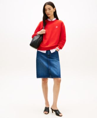 Women's Script Logo Crew Neck Sweatshirt