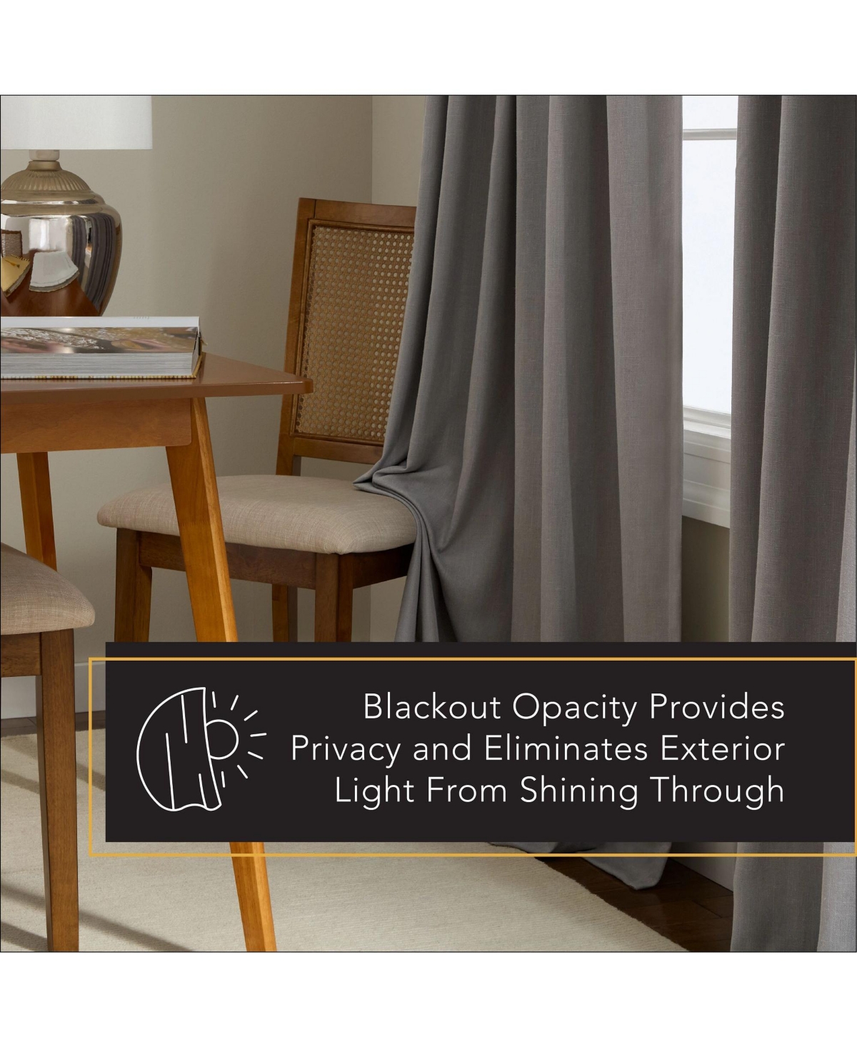 Town & Country Luxe Arlo Navy Blue Solid Linen 100% Blackout