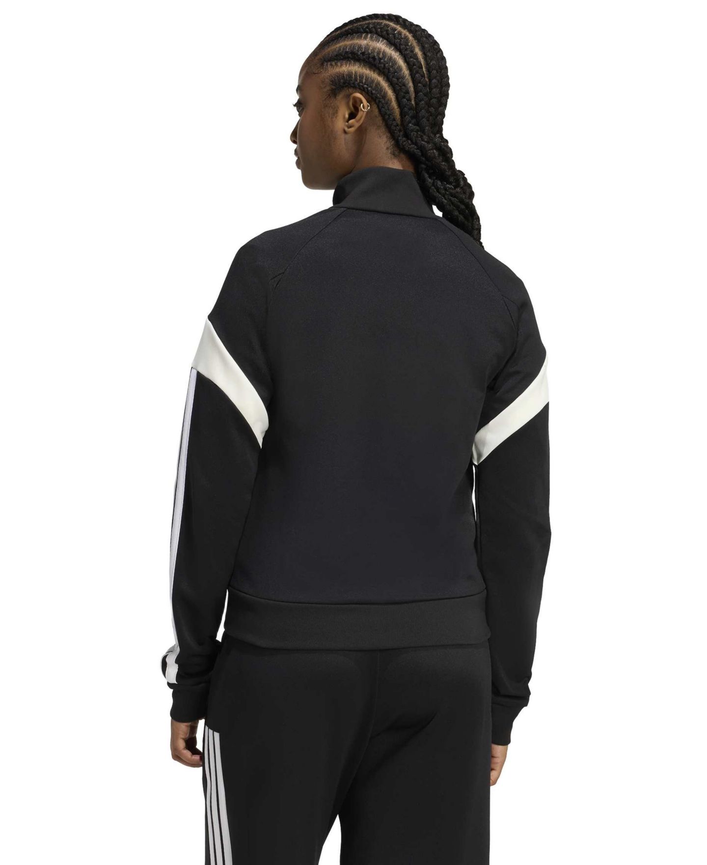Женская куртка adidas Slim Fit Tiro Track, цвет: Чёрный / Молочный белый — фото 4