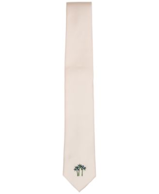 Men's Palm Print Solid Tie