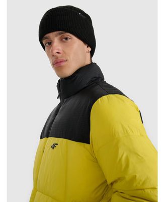 Men's jacket with synthetic filling - yellow